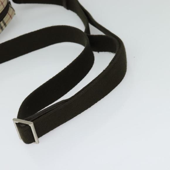 BURBERRY Nova Check Shoulder Bag Canvas Beige Silver Auth ep9111 - Picture 8 of 16